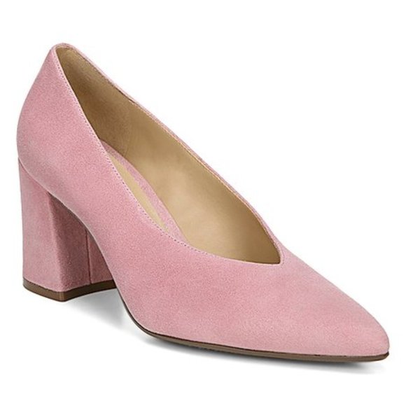 Naturalizer Hope Suede Rosewood Pink Block Heel - Picture 1 of 8